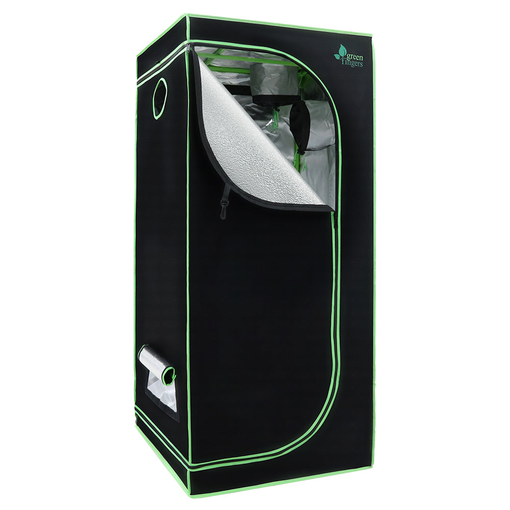 Green Fingers Grow Tent 70x70x160CM 1680D Hydroponics Kit Indoor Plant Room System
