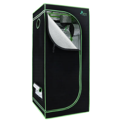 Green Fingers Grow Tent 70x70x160CM 1680D Hydroponics Kit Indoor Plant Room System
