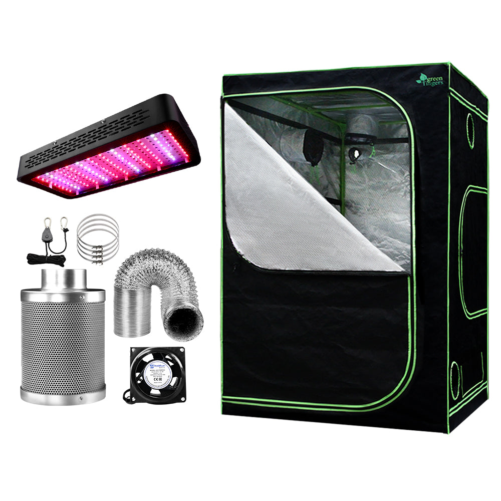 Greenfingers Grow Tent Light Kit 150x150x200CM 1200W LED 6inches Vent Fan,Greenfingers Grow Tent Light Kit LED 1200W Full Spectrum 6inches Vent 150x150x200CM