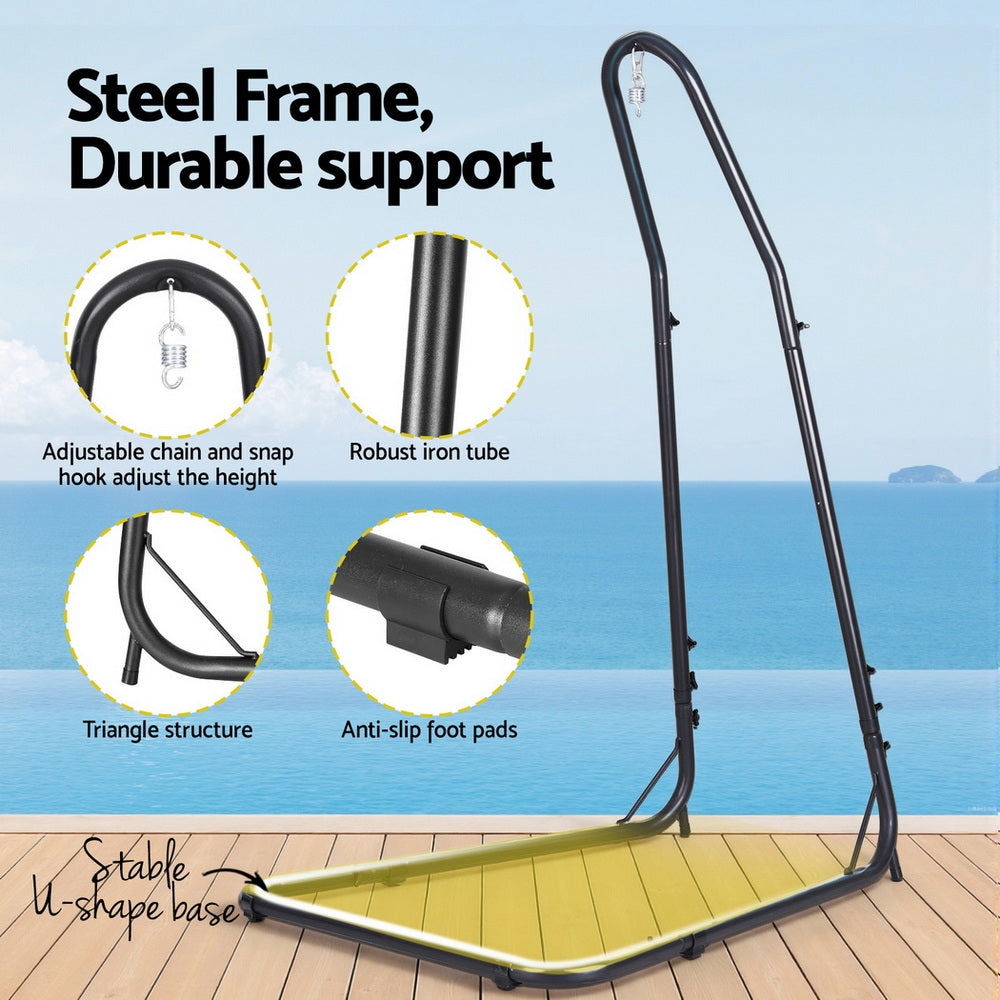 Gardeon Hammock Hanging Chair with Steel Stand