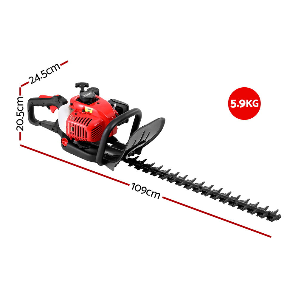 Giantz 25.4CC Petrol Hedge Trimmer 24inches Dual Blade Tree Grass Garden Tool