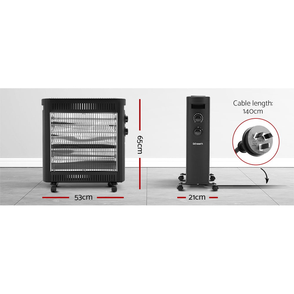 Devanti 2200W Infrared Heater Radiant Heaters metrodealsau