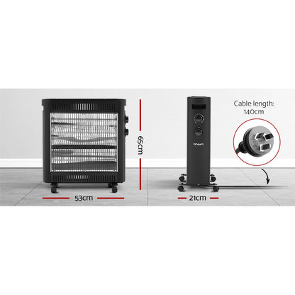 Devanti 2200W Infrared Heater Radiant Heaters metrodealsau