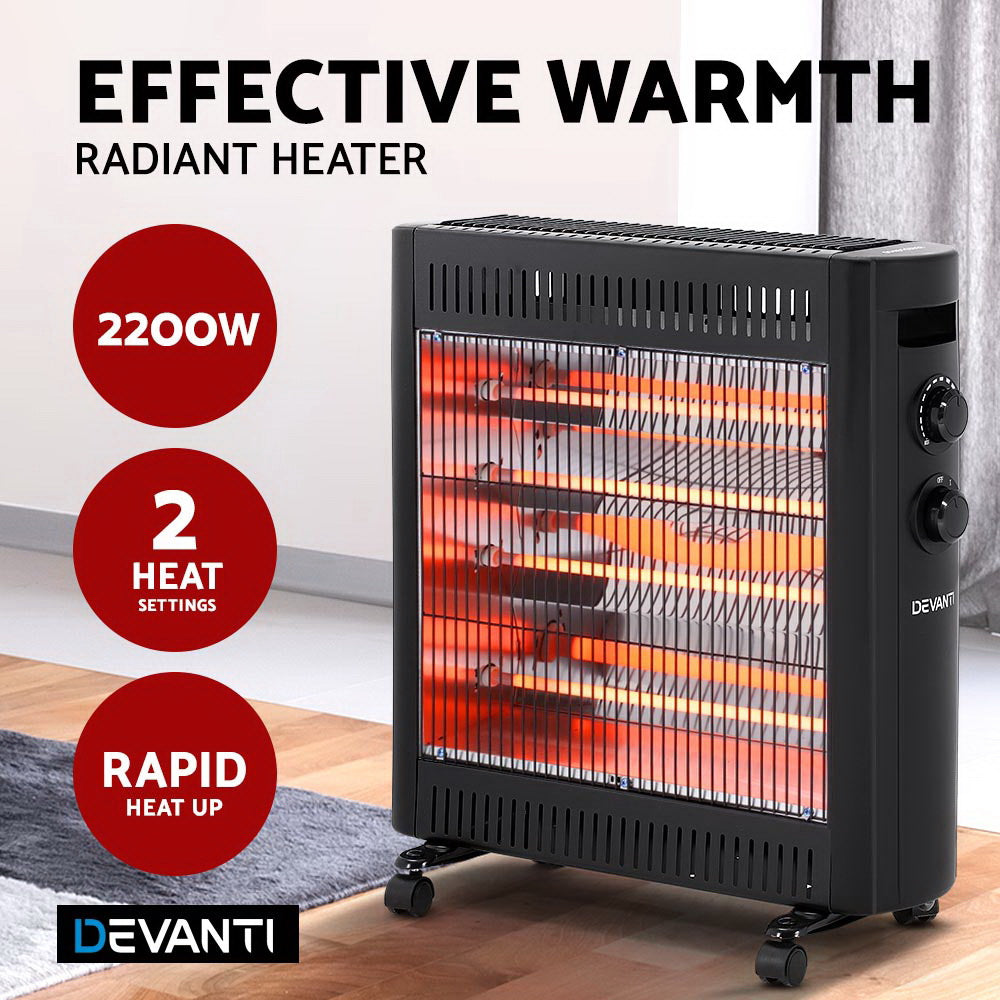 Devanti 2200W Infrared Heater Radiant Heaters metrodealsau