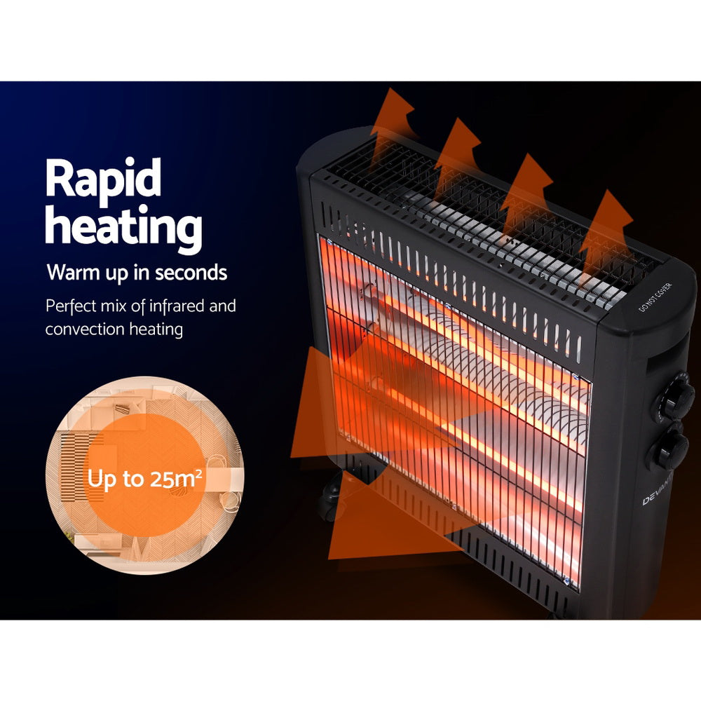 Devanti 2200W Infrared Heater Radiant Heaters metrodealsau