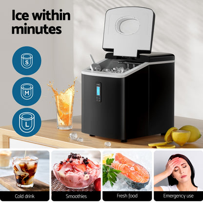 Devanti 15kg Ice Maker Machine Black