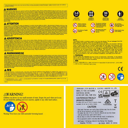 AirMyFun Kids Inflatable Pool Water Double Slide Park Jumping Castle 465X430CM