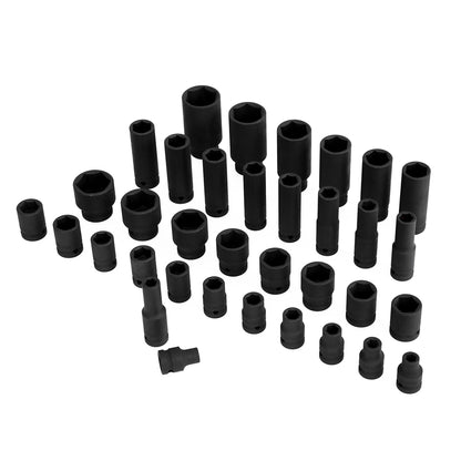 Giantz 35pcs 1/2inches Drive Impact Socket Set Metric 8-32mm with Case