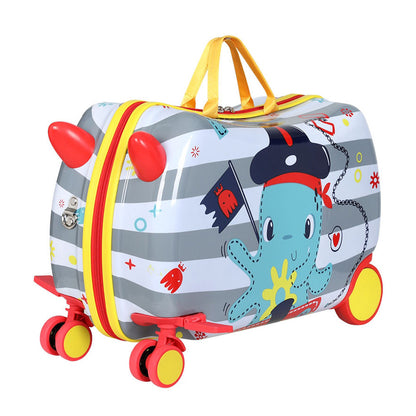 Wanderlite 17inches Kids Ride On Luggage Children Suitcase Trolley Travel Octopus