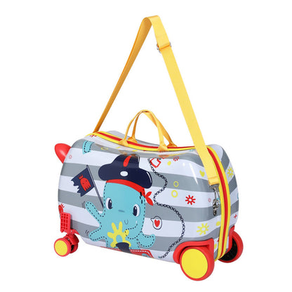 Wanderlite 17inches Kids Ride On Luggage Children Suitcase Trolley Travel Octopus