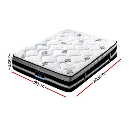 Giselle Bedding King Mattress 35cm Bed in a Box Pocket Spring Gel Memory Foam