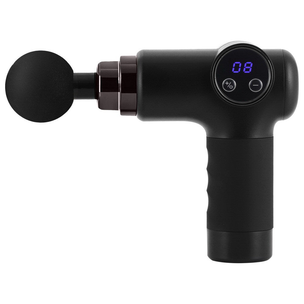 Everfit Massage Gun 8 Speed 4 Heads Vibration Muscle Massager Chargeable Black