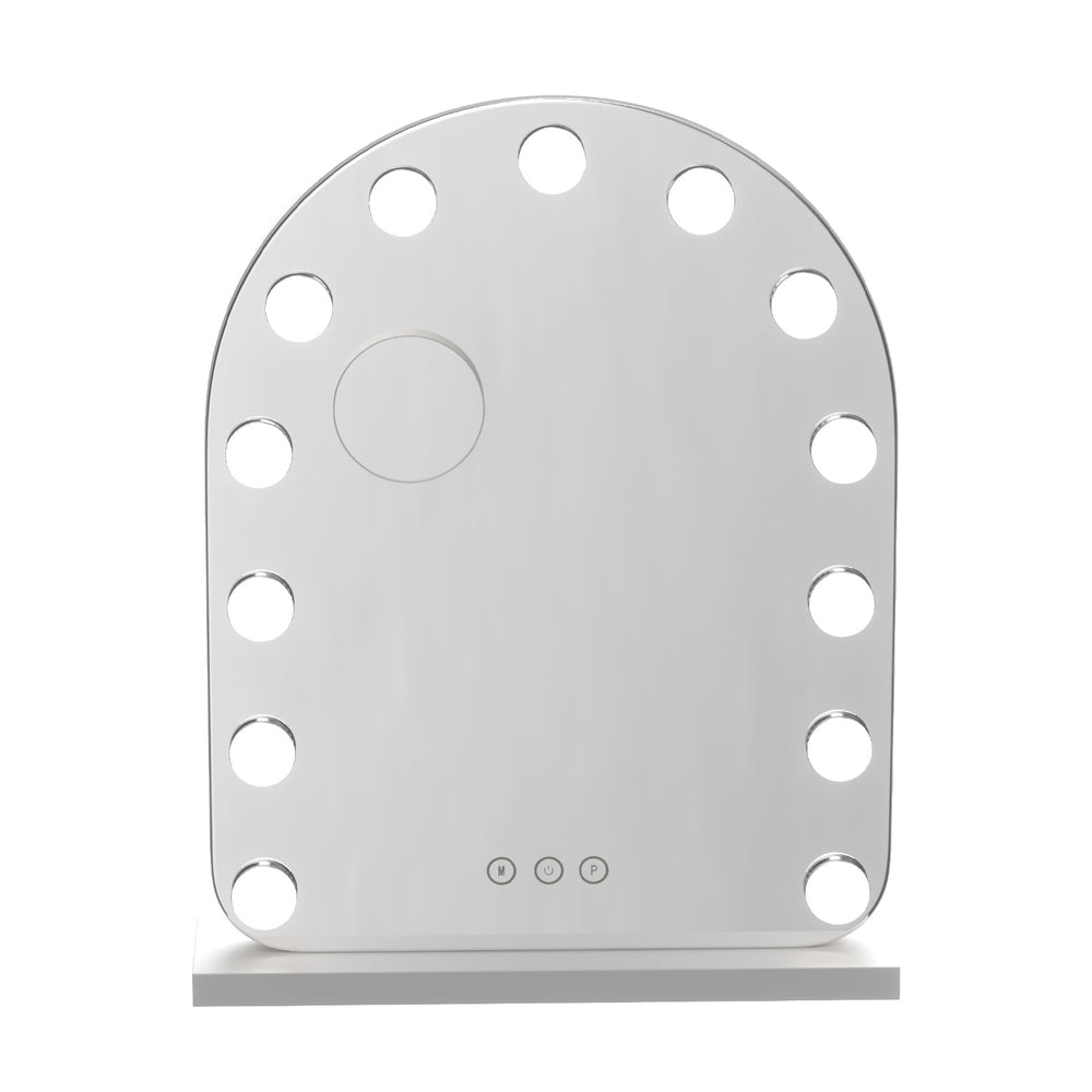 Embellir Makeup Mirror 40x50cm Dressing Vanity LED Bulb Light with 5x Magnification White Arch