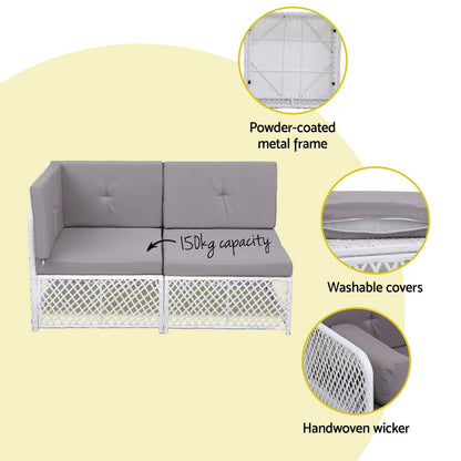 Gardeon 4 Seater Outdoor Sofa Set 5PCS Table Chair Set Garden Patio Furniture