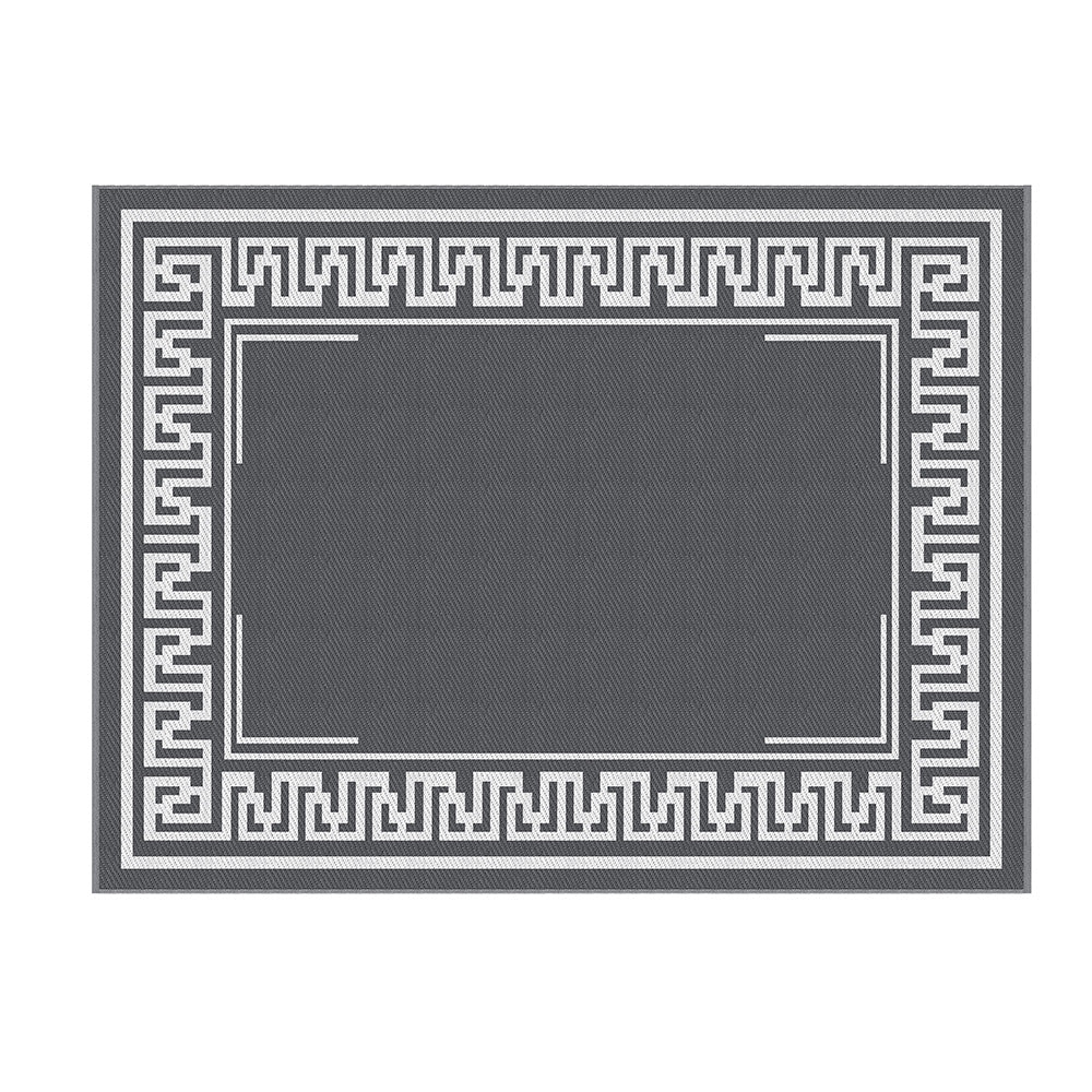 Gardeon Outdoor Rugs 274x366cm Large Carpet Reversible Area Mat PP Dual-Sided Patio Rug Greek Key