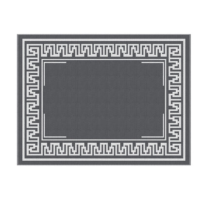 Gardeon Outdoor Rugs 274x366cm Large Carpet Reversible Area Mat PP Dual-Sided Patio Rug Greek Key