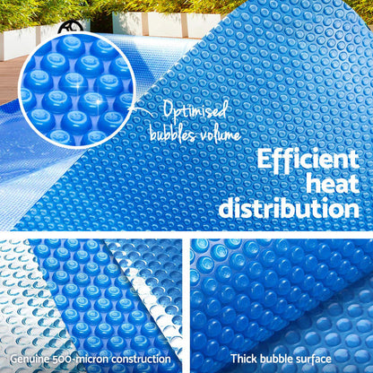 Aqua Buddy Pool Cover 500 Micron 11x4.8m Swimming Pool Solar Blanket Blue