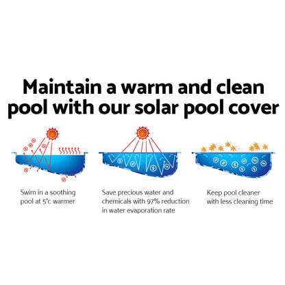 Aqua Buddy Pool Cover 500 Micron 11x4.8m Swimming Pool Solar Blanket Blue