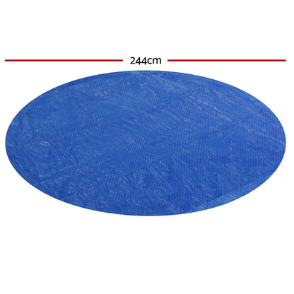 Aqua Buddy Pool Cover Fit 2.44m Round Above-ground Ring Swimming Pool Blanket Blue