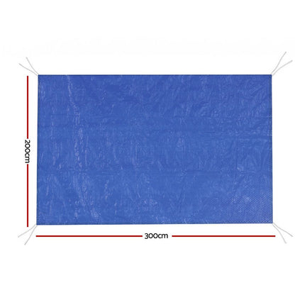 Aquabuddy Pool Cover 3x2m Above-ground Swimming Pool Blanket Blue