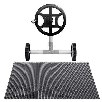 Aqua Buddy Pool Cover 600 Micron 6.5x3m w/ Roller 4m Swimming Pools Black Solar Blanket