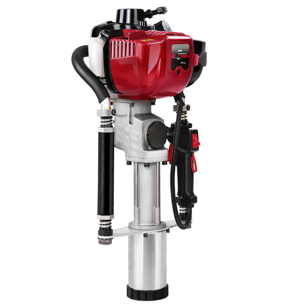 Giantz Petrol Post Driver 38CC 4-Stroke Rammer Pile Star Picket Fence Hole Drive Red