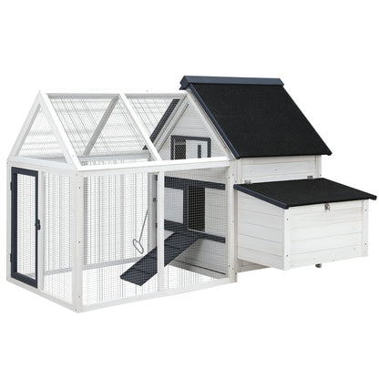 i.Pet Chicken Coop Rabbit Hutch 166cm x 120cm x 112cm Large Chicken Coop House Run Cage Wooden