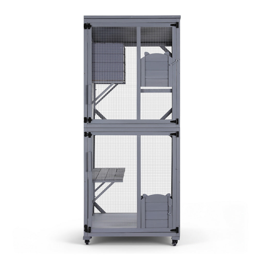 i.Pet Cat House Wooden 180cm Rabbit Hutch Pet Condo Small Dog Enclosure Cage