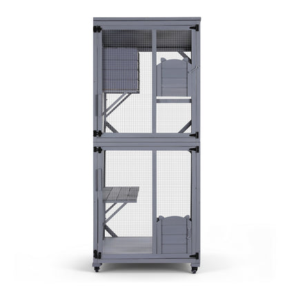 i.Pet Cat House Wooden 180cm Rabbit Hutch Pet Condo Small Dog Enclosure Cage