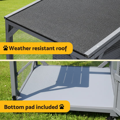 i.Pet Cat House Wooden 180cm Rabbit Hutch Pet Condo Small Dog Enclosure Cage