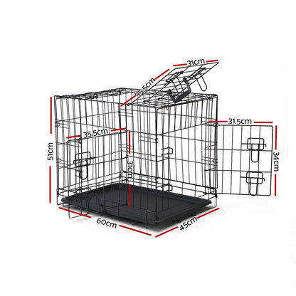i.Pet 24inches Dog Cage Crate Kennel 3 Doors