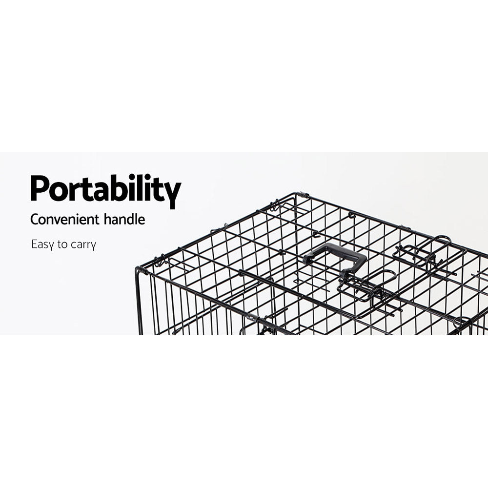 i.Pet 24inches Dog Cage Crate Kennel 3 Doors