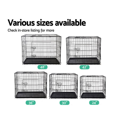 i.Pet 24inches Dog Cage Crate Kennel 3 Doors