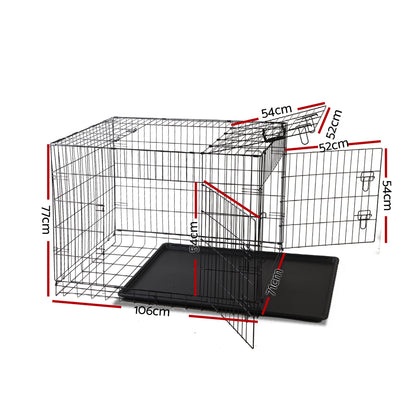 i.Pet 42inches Dog Cage Crate Large Kennel 3 Doors