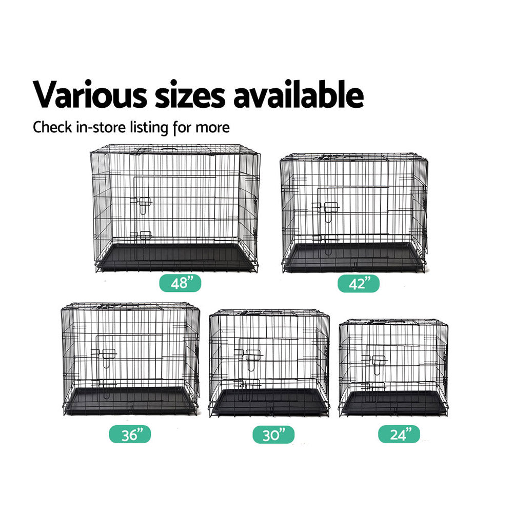 i.Pet 48inches Dog Cage Crate Large Kennel 3 Doors
