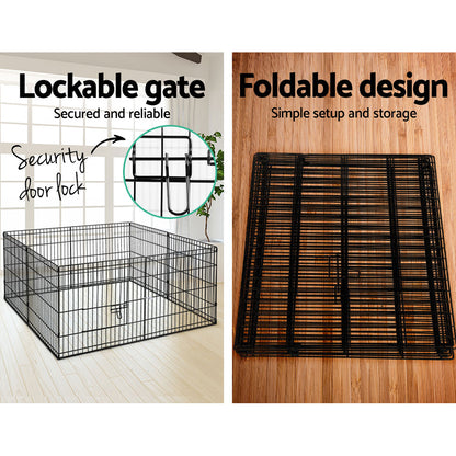 i.Pet 2x24inches 8 Panel Dog Playpen Pet Fence Exercise Cage Enclosure Play Pen