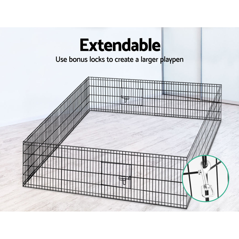 i.Pet 2x24inches 8 Panel Dog Playpen Pet Fence Exercise Cage Enclosure Play Pen