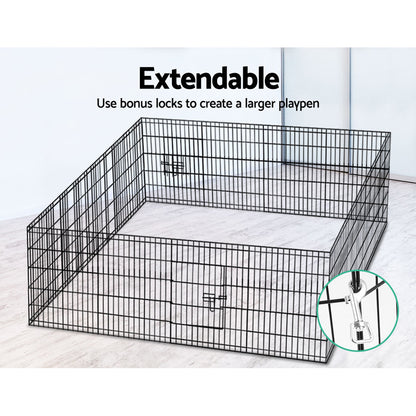 i.Pet 30inches 8 Panel Dog Playpen Pet Fence Exercise Cage Enclosure Play Pen