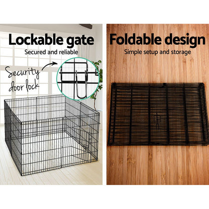 i.Pet 2x30inches 8 Panel Dog Playpen Pet Fence Exercise Cage Enclosure Play Pen