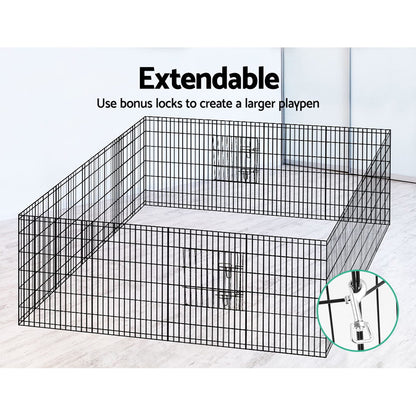 i.Pet 2x36inches 8 Panel Dog Playpen Pet Fence Exercise Cage Enclosure Play Pen