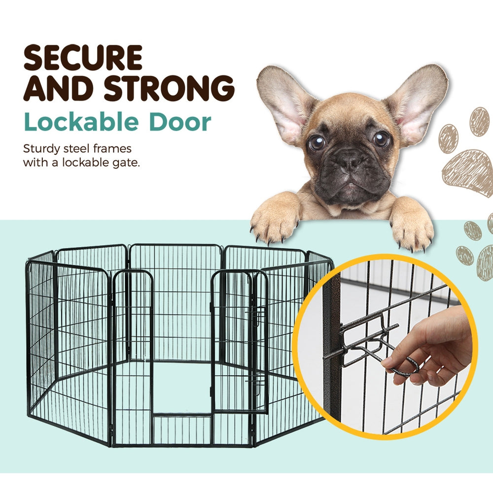 i.Pet 40inches 8 Panel Dog Playpen Pet Exercise Cage Enclosure Fence Play Pen
