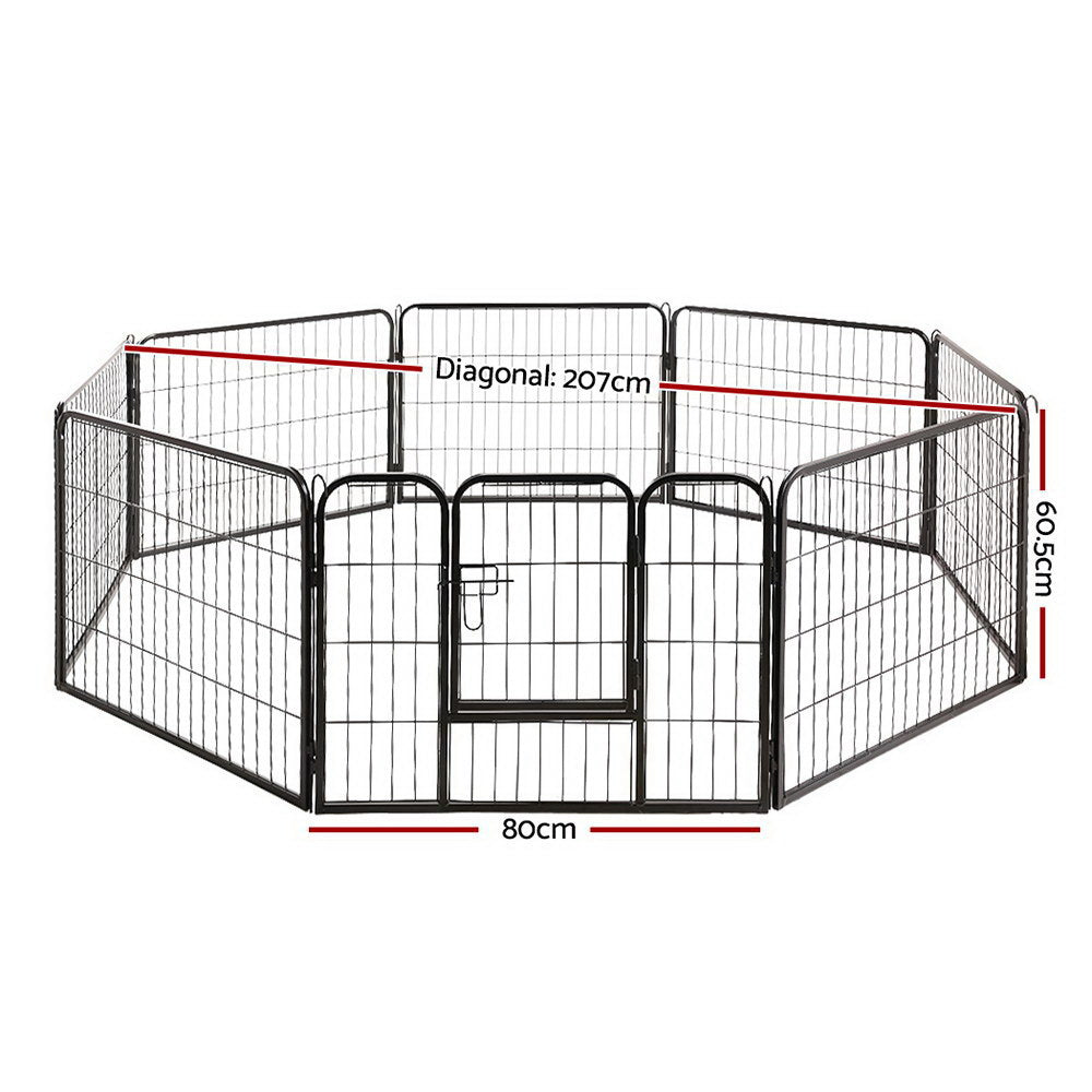 i.Pet 24inches 8 Panel Dog Playpen Pet Exercise Cage Enclosure Fence Play Pen