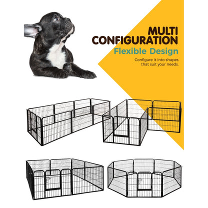 i.Pet 24inches 8 Panel Dog Playpen Pet Exercise Cage Enclosure Fence Play Pen