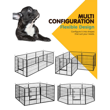 i.Pet 32inches 8 Panel Dog Playpen Pet Exercise Cage Enclosure Fence Play Pen