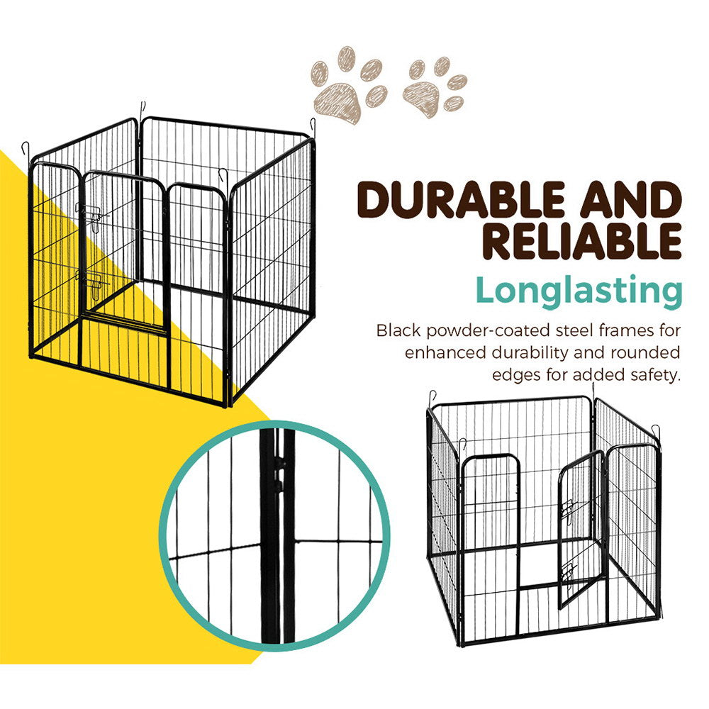 i.Pet 32inches 8 Panel Dog Playpen Pet Exercise Cage Enclosure Fence Play Pen