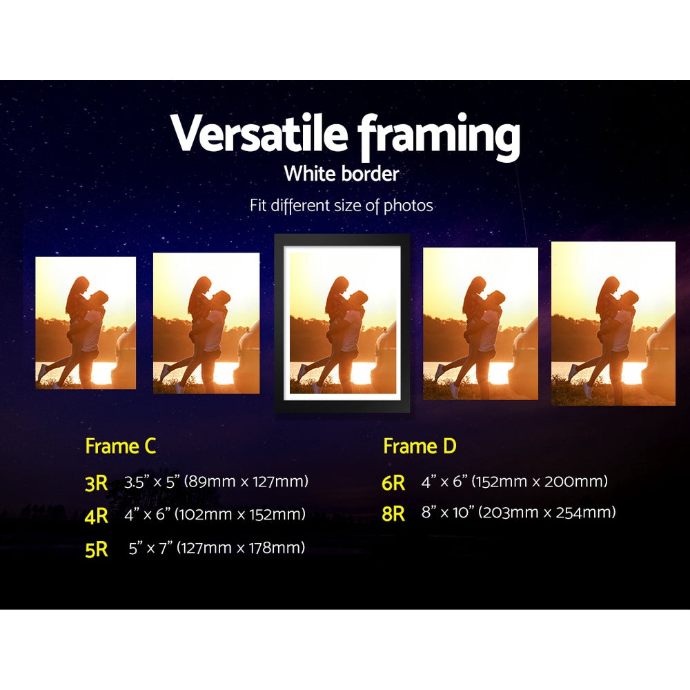 Artiss Photo Frames Art Holder 30PCS 8x10inches 5x7inches 4x6inches 3.5x5inches Black