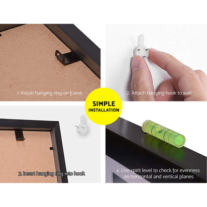 Artiss Photo Frames Art Holder 30PCS 8x10inches 5x7inches 4x6inches 3.5x5inches Black