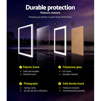 Artiss Photo Frames Art Holder 30PCS 8x10inches 5x7inches 4x6inches 3.5x5inches White