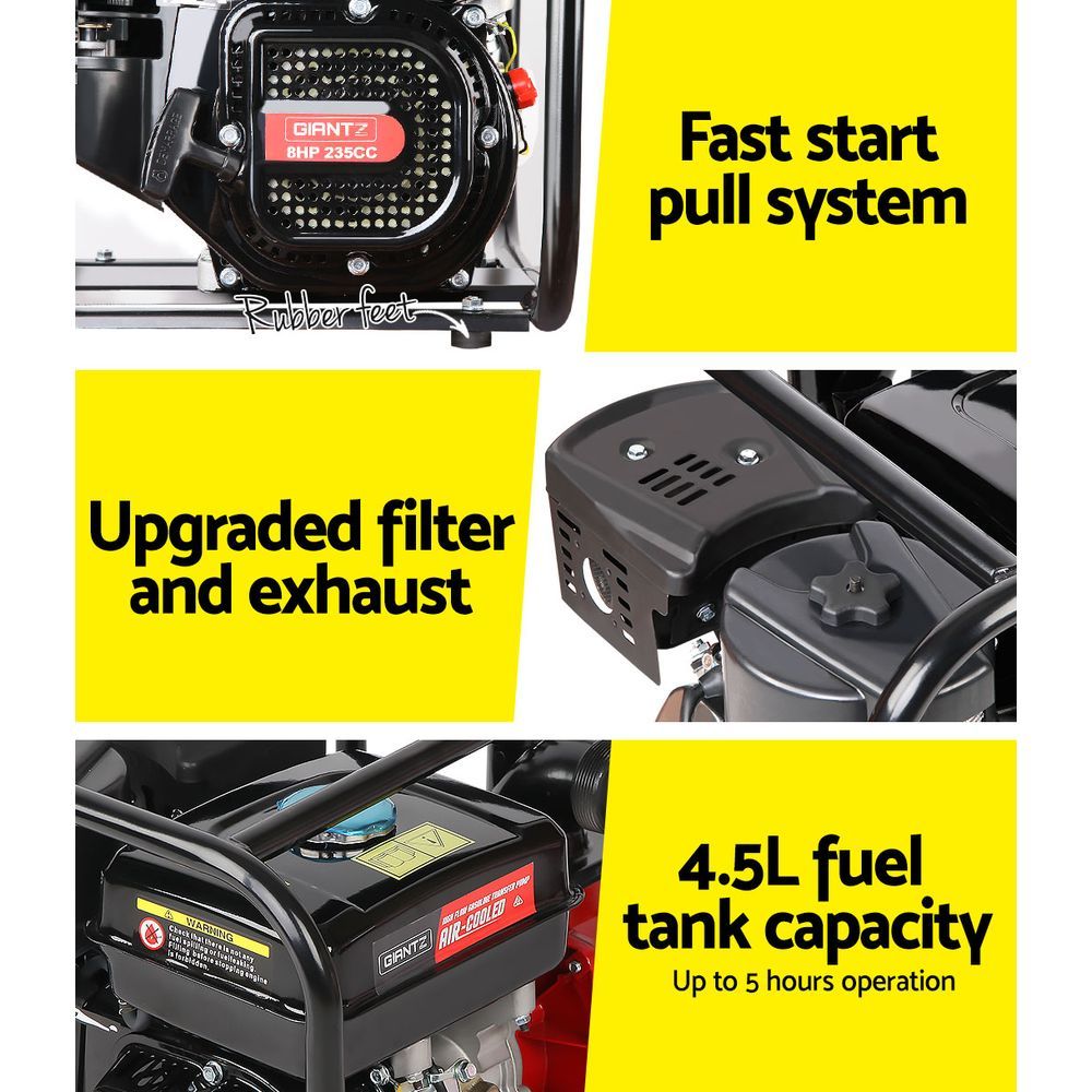 Giantz Petrol Water Pump 2inches Transfer High Flow Fire Fighting Irrigation