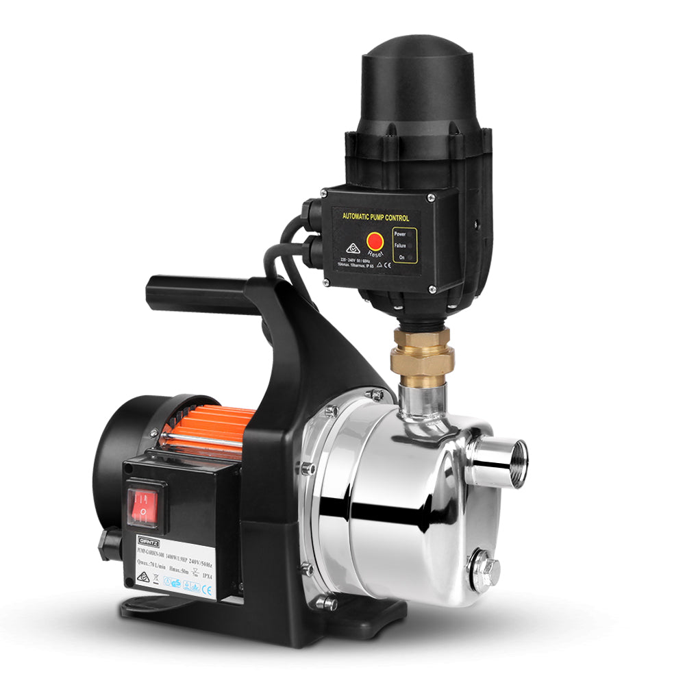 Giantz Garden Water Pump 1500W Max. High Pressure Tank Rain Farm Irrigation Black